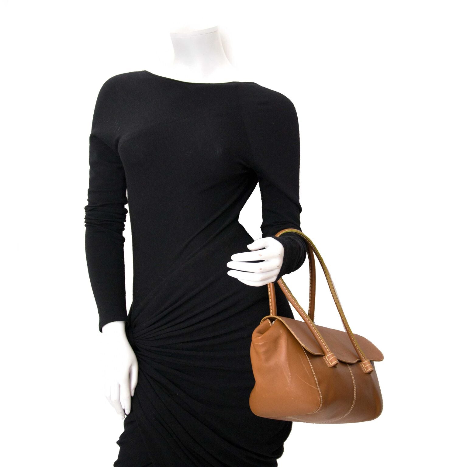 【希少★TOD'S】Corniche brown Wave East/West Tods Brown Leather Corniche Wave Eastwest – Labellov
