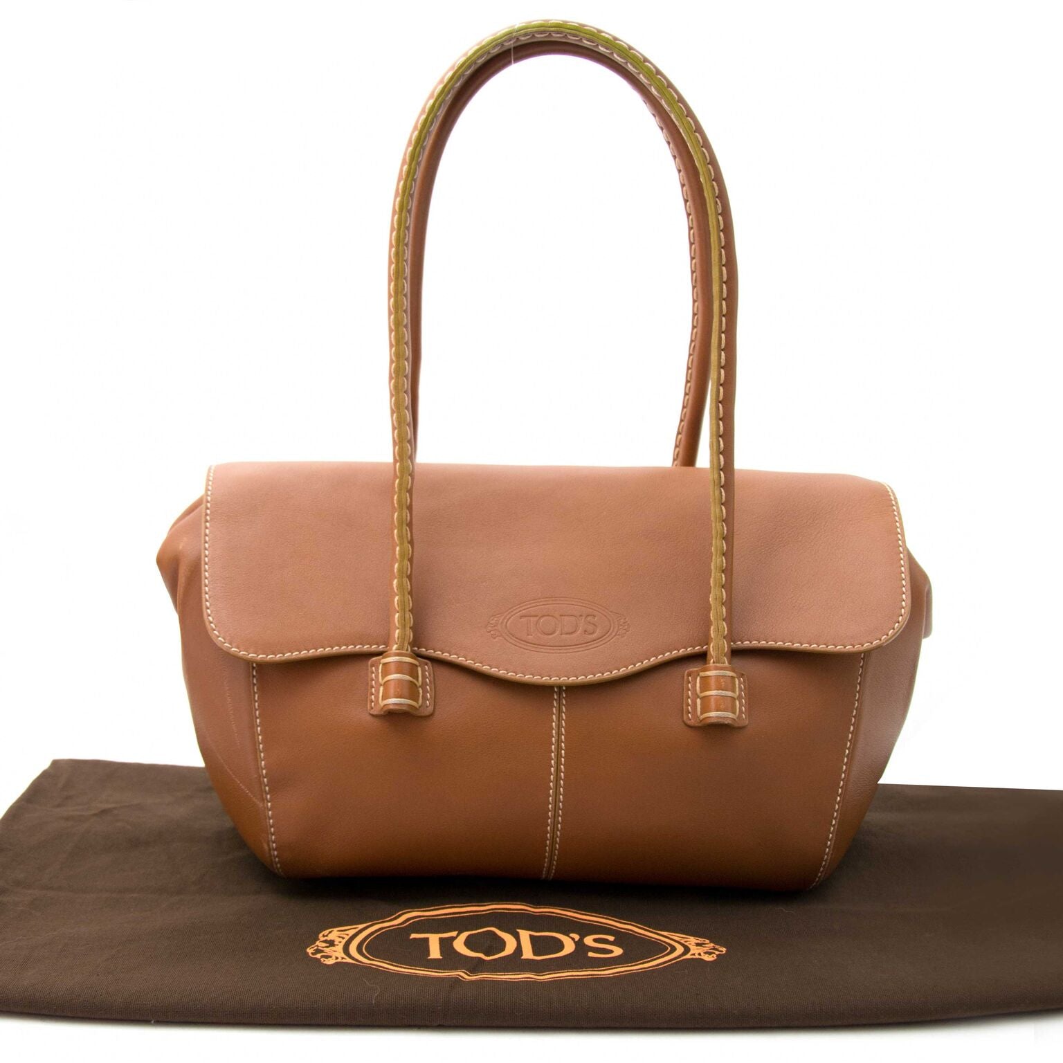 【希少★TOD'S】Corniche brown Wave East/West Tods Brown Leather Corniche Wave Eastwest – Labellov