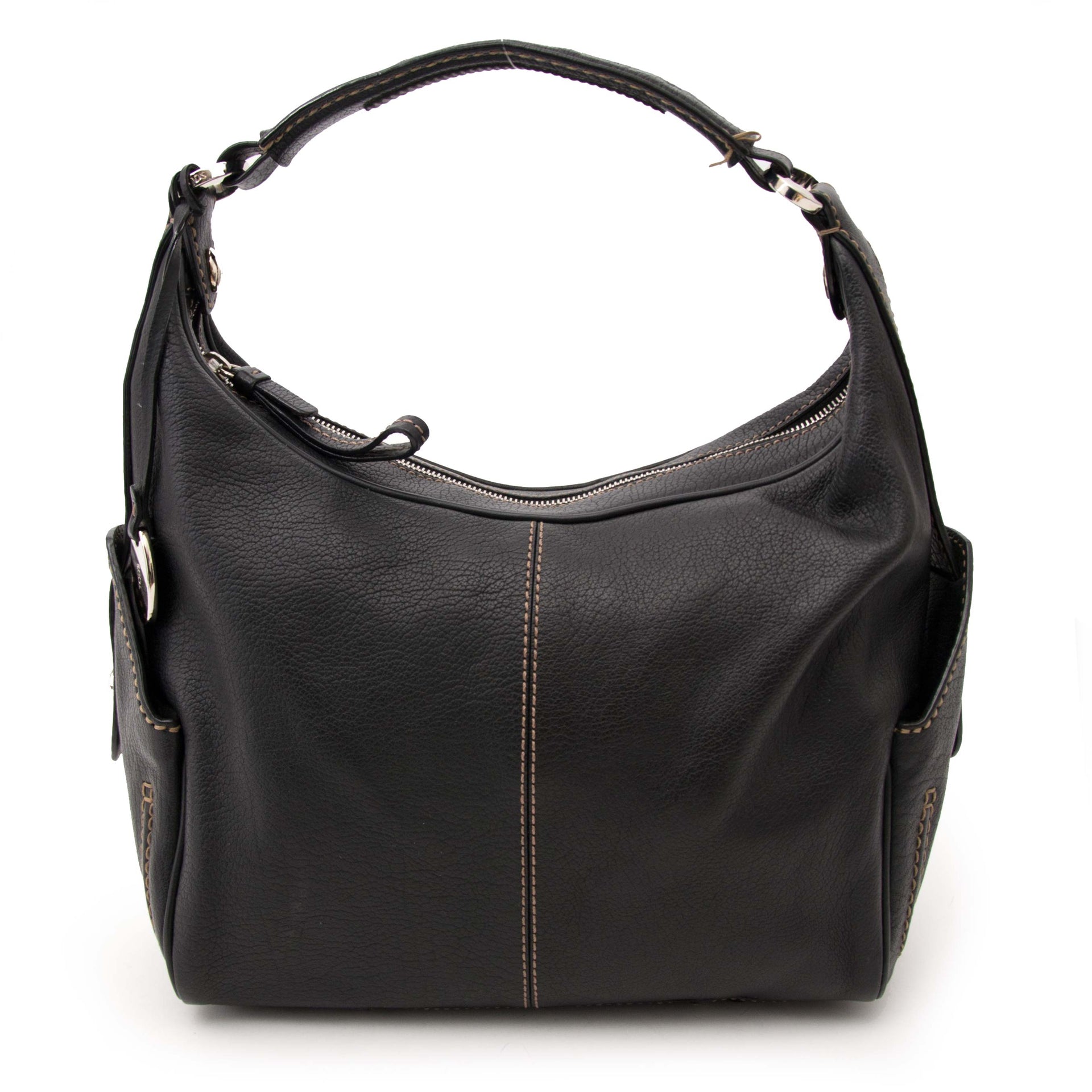 koop veilig online jouw tweedehands Tod's Black Leather Handbag