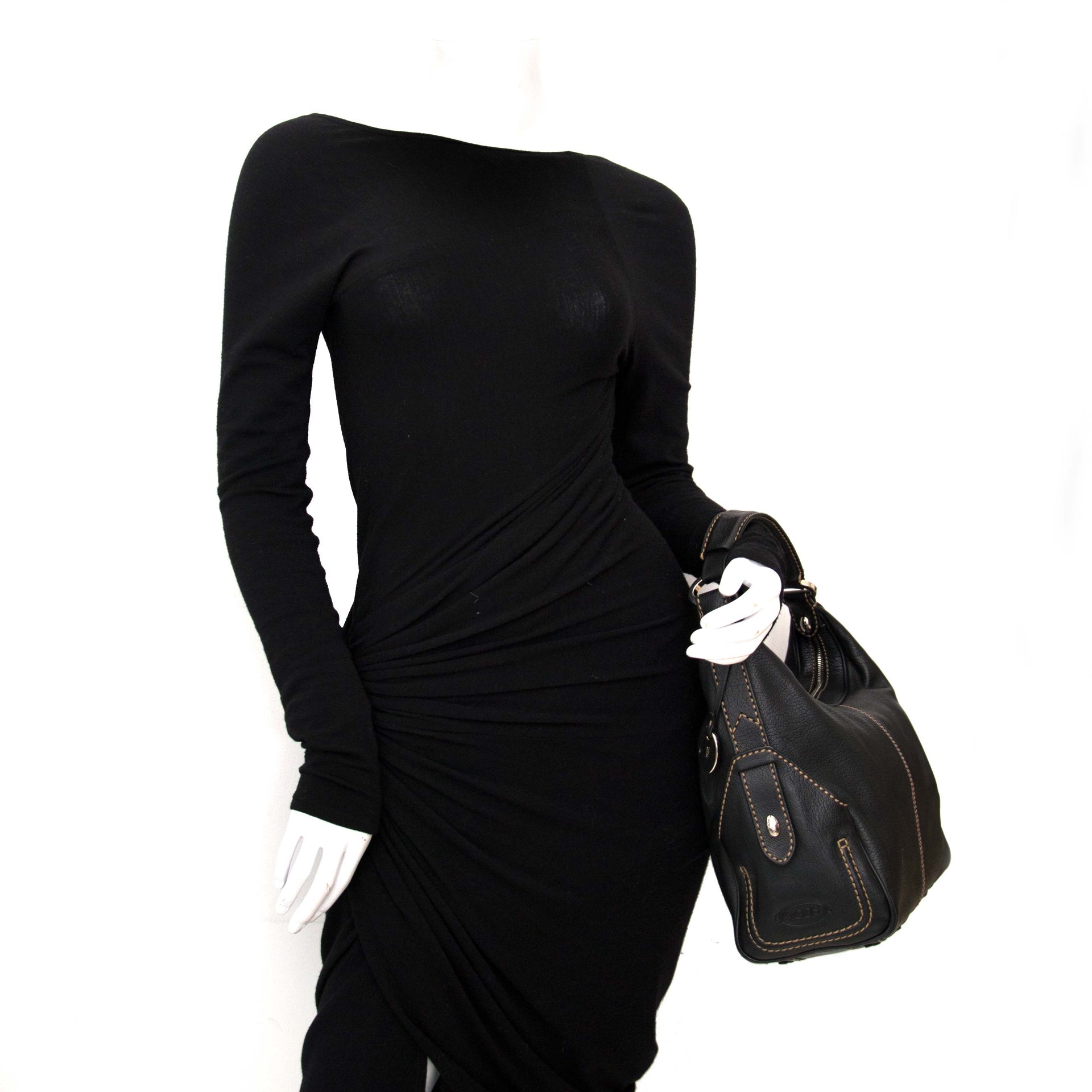 shop safe online your Tod's Black Leather Handbag