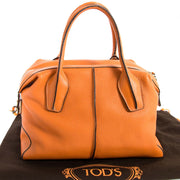 Tod's D-Styling Convertible Bauletto Orange Leather Bag now for sale at labellov vintage fashion webshop belgium