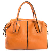 Tod's D-Styling Convertible Bauletto Orange Leather Bag now for sale at labellov vintage fashion webshop belgium