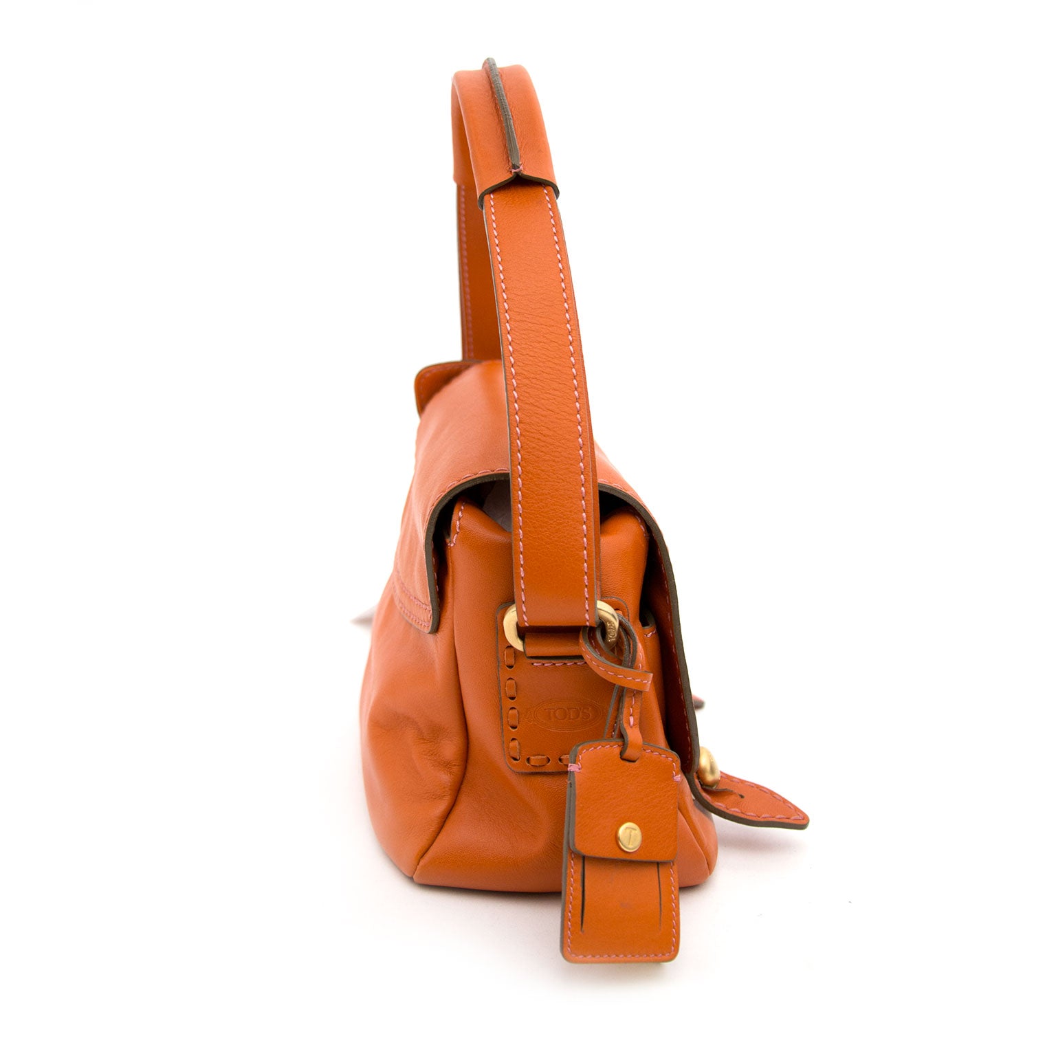 Achetez Tod's Orange Shoulder Bag en ligne chez Labellov.com