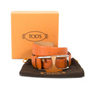 koop Tods Orange Leather Belt - Size 90 bij labellov aan de beste prijs