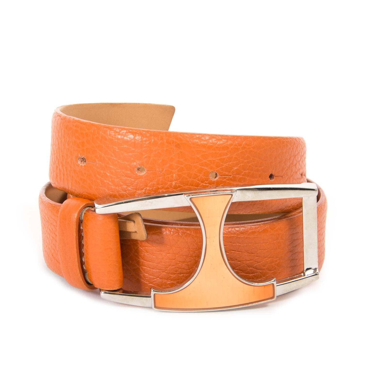 achetez Tods Orange Leather Belt - Size 90 chez labellov pour le meilleur prix
