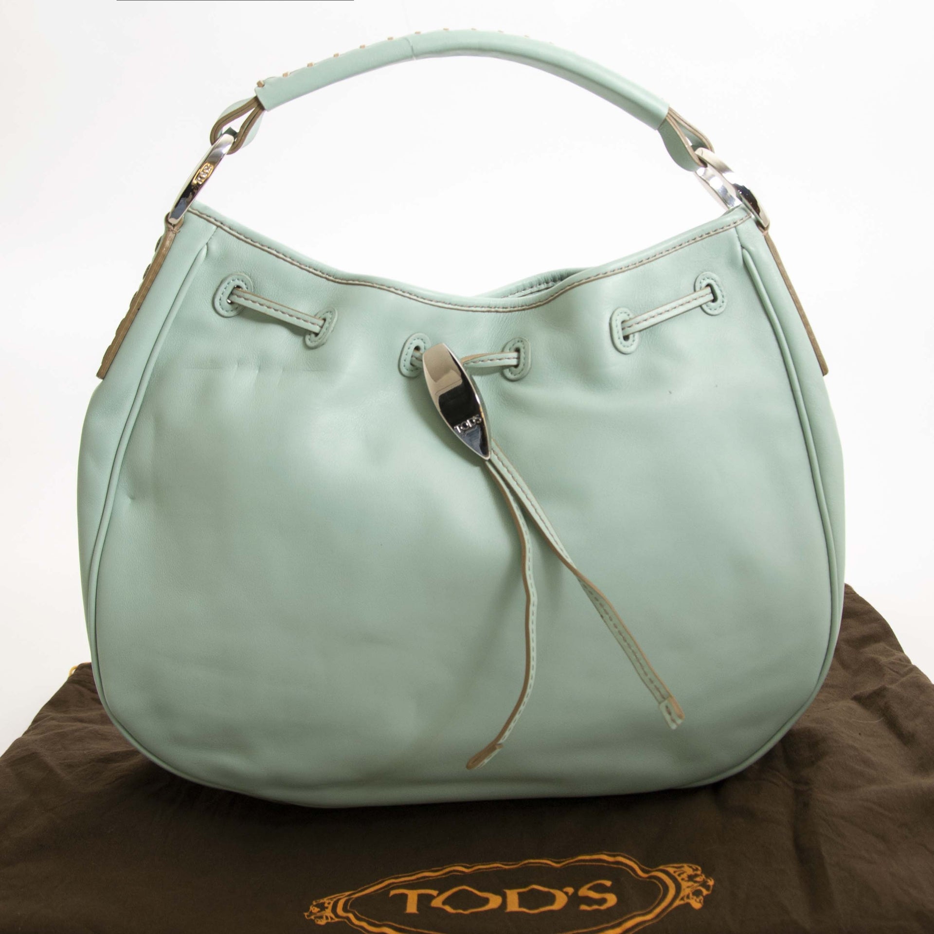 Tod's pastel groen schouder tas nu te koop bij labellov vintage mode webshop aan de laagste prijs
