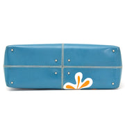 shop safe online at the best price your second hand designer Tod’s Sky blue Top handle bag with Painted Fish detail