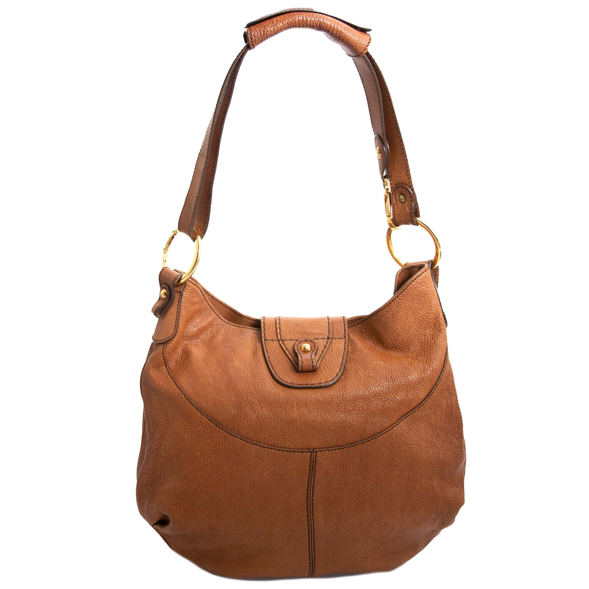 tod's cognac leder peggy hobo tas nu te koop bij labellov vintage mode webshop belgië aan de laagste prijs