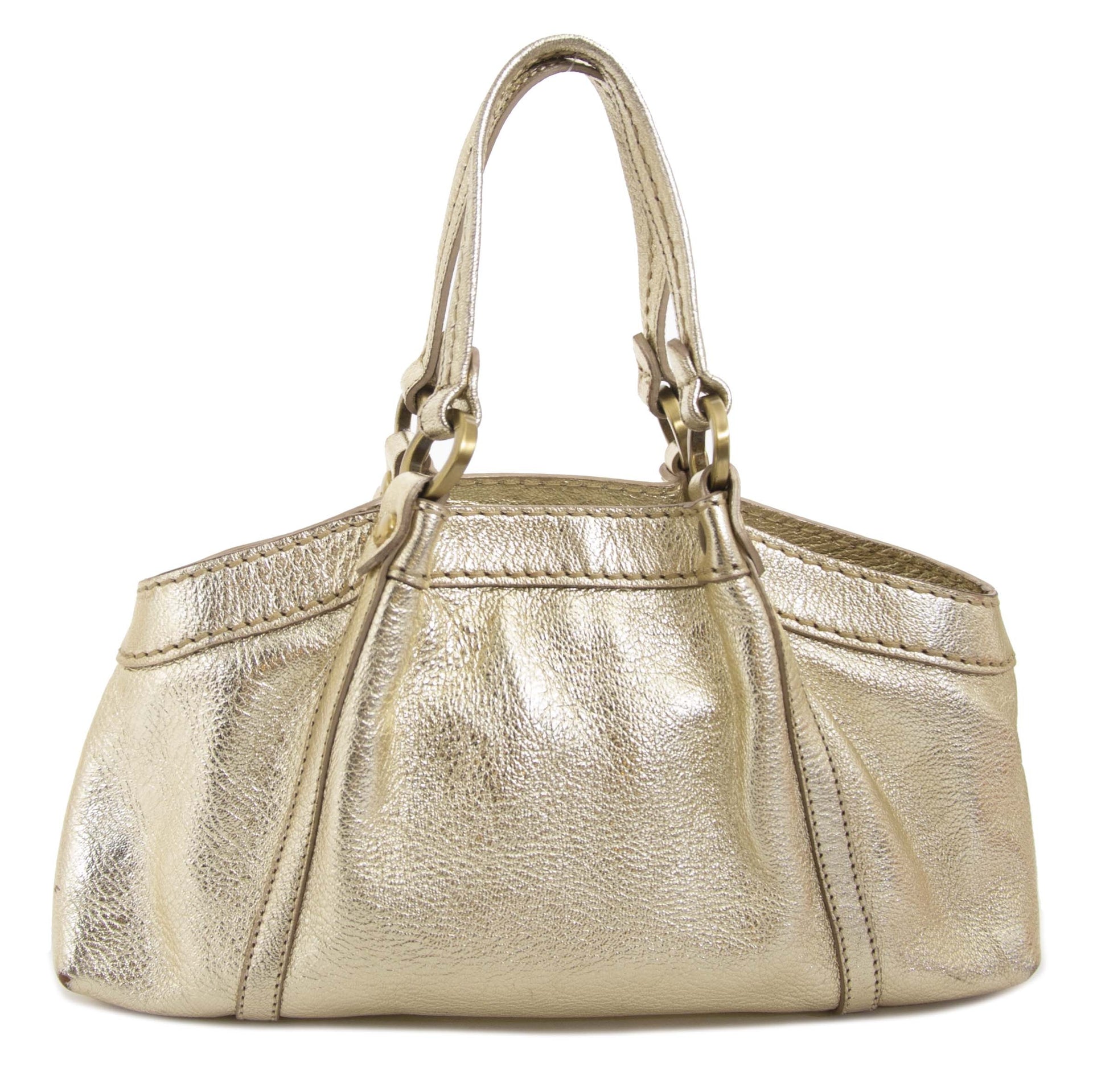 Hogan Gold Metallic Bag now for sale at labellov vintage fashion webshop belgium