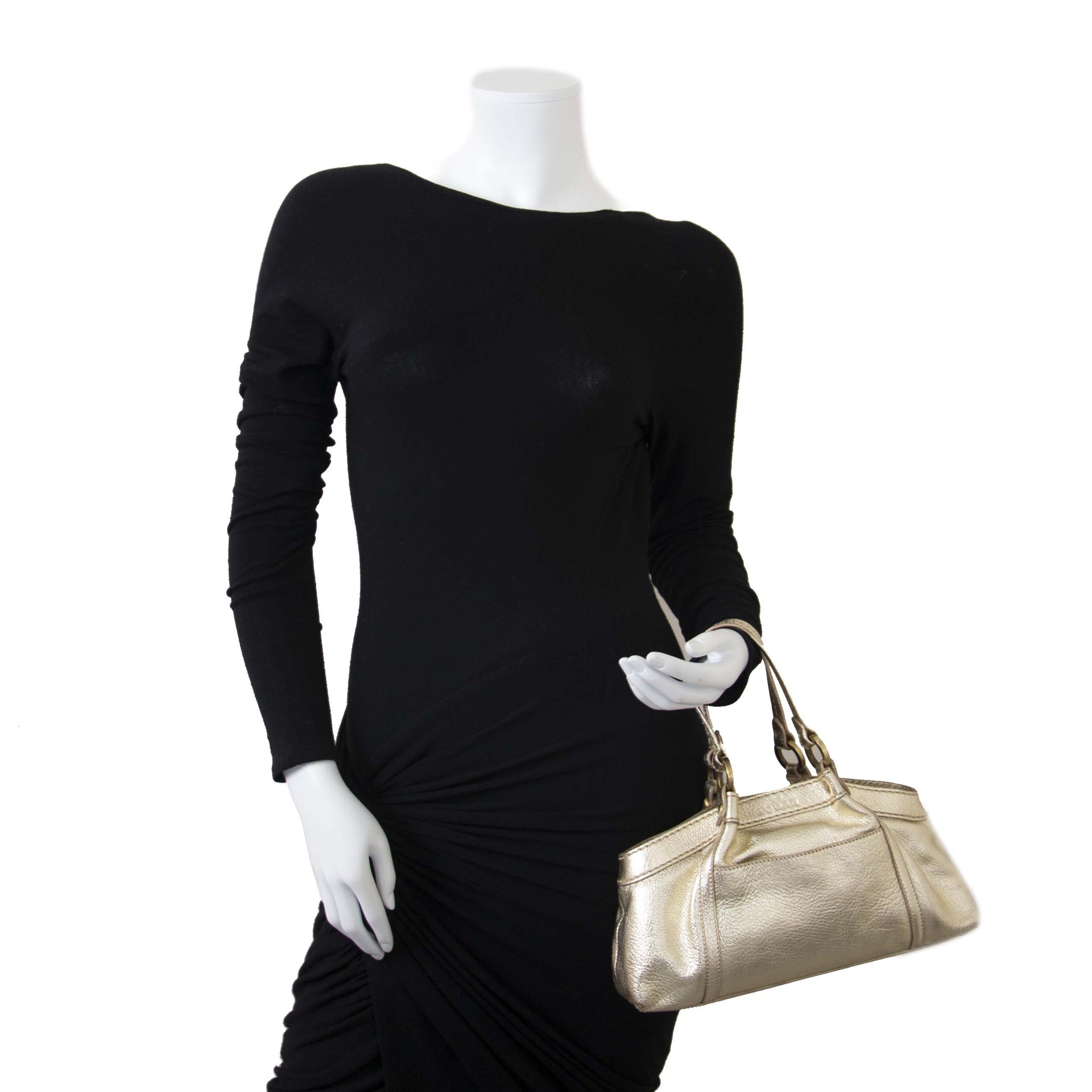 Hogan Gold Metallic Bag now for sale at labellov vintage fashion webshop belgium