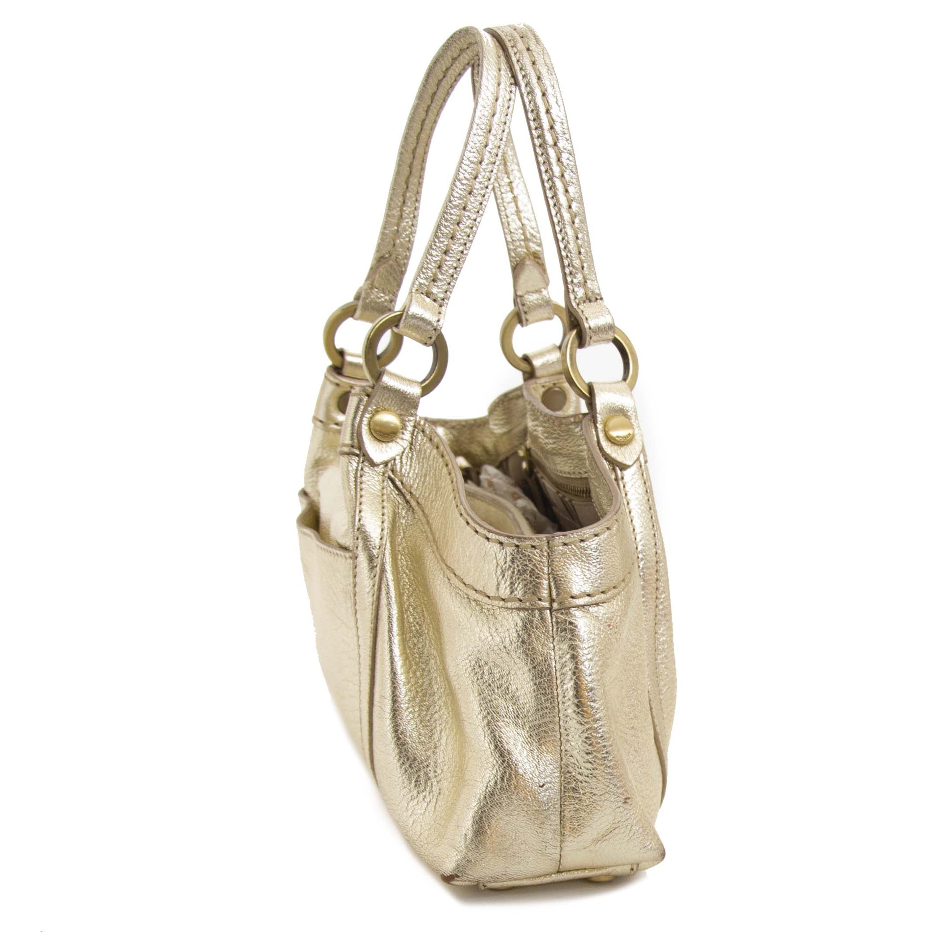 Hogan Gold Metallic Bag now for sale at labellov vintage fashion webshop belgium