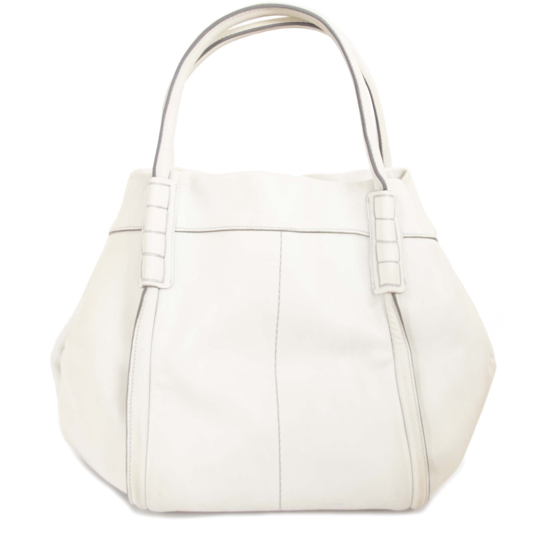 Tod's wit lederen tas nu te koop bij labellov vintage webshop aan de laagste prijs