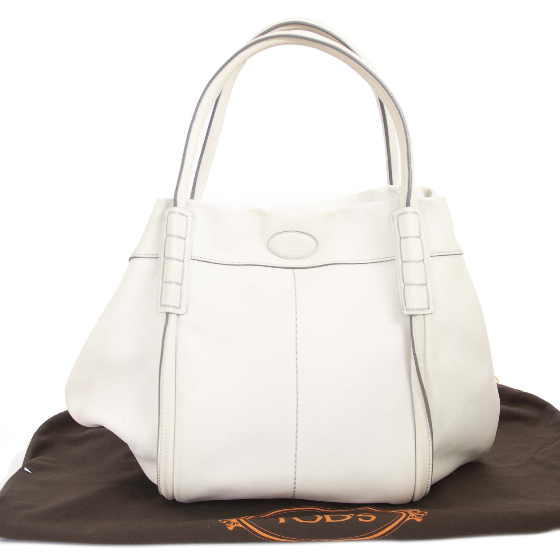 Tod's wit lederen tas nu te koop bij labellov vintage webshop aan de laagste prijs