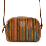Delvaux Small Toile de Cuir Orange Green Cross Body Bag for sale online at Labellov