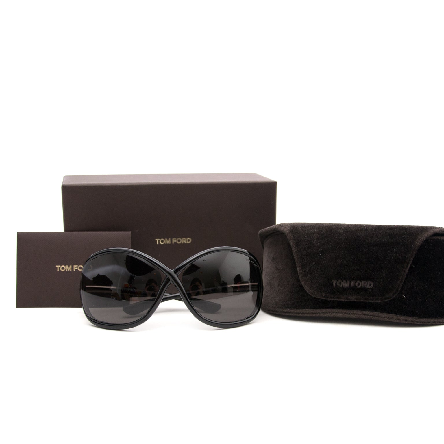 koop veilig online aaan de beste prijs Tom Ford Black Whitney Sunglasses