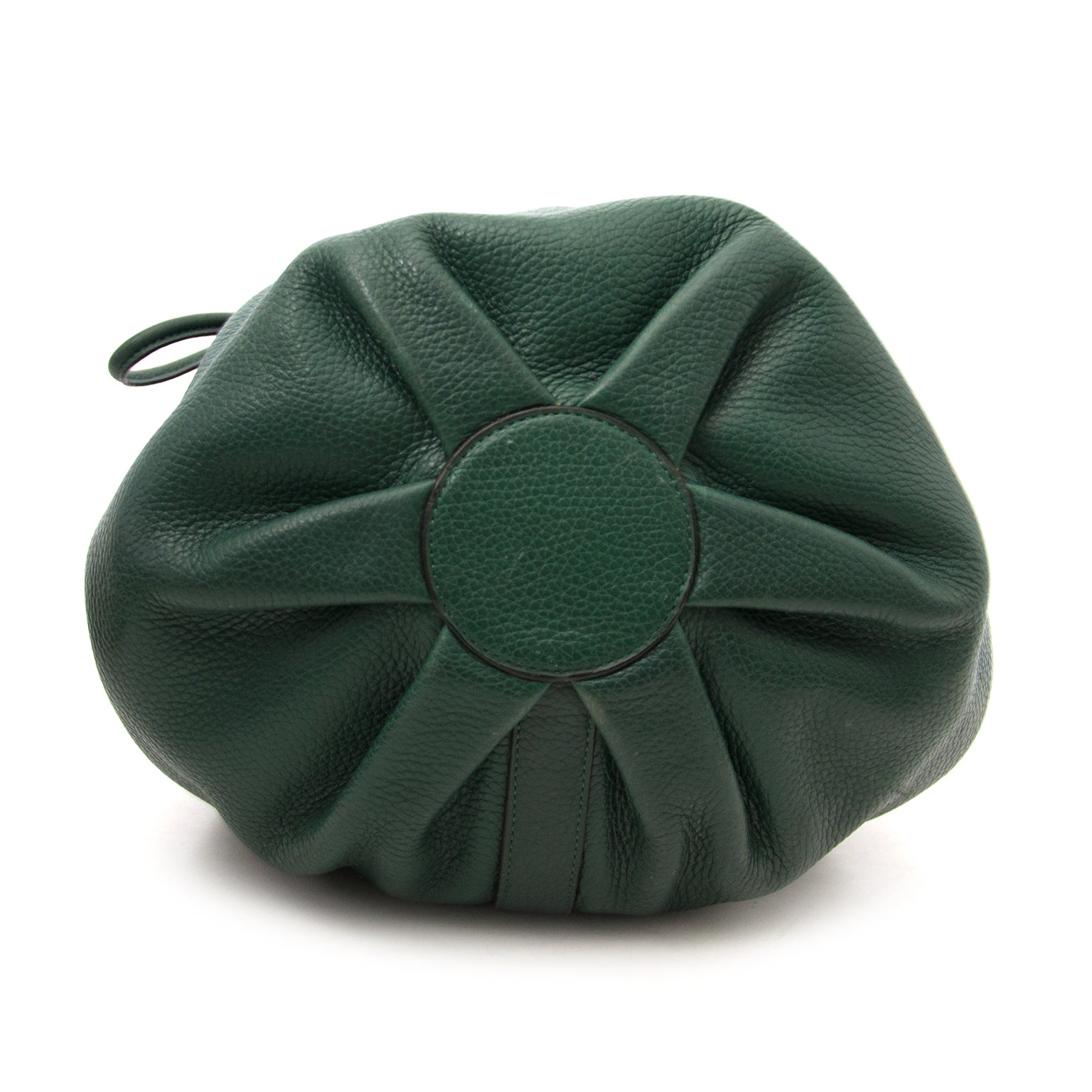 Vintage Delvaux Rose Des Vents Shoulder Gathered Bucket Bag Green is a great bag, beautiful color, pure luxury.