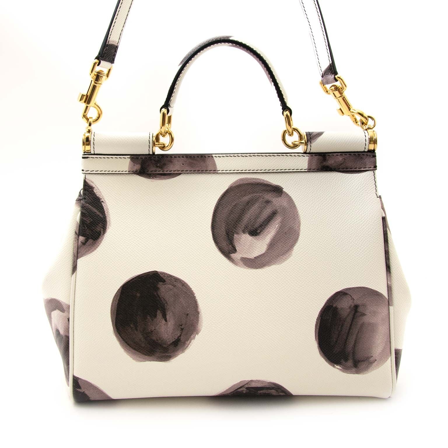 authentique Dolce & Gabbana White Leather Miss Sicily Medium Shoulder bag en vendre sur labellov