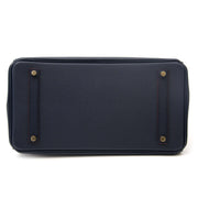 koop veilig online aan de beste prijs jou tweedehands Never Used Hermes Birkin Blue Indigo Contour Rouge H