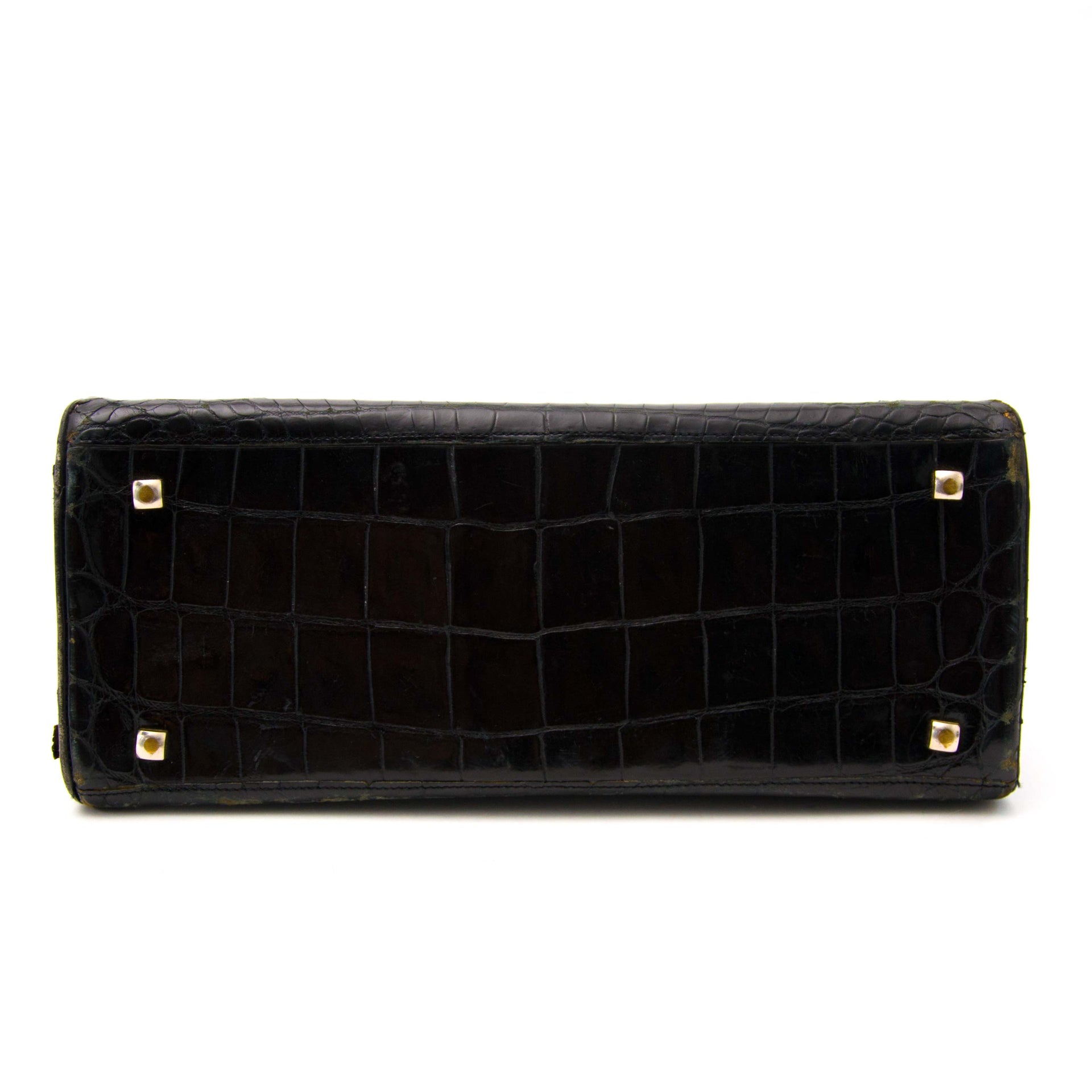 VintageDelvaux Black Croco Tempete