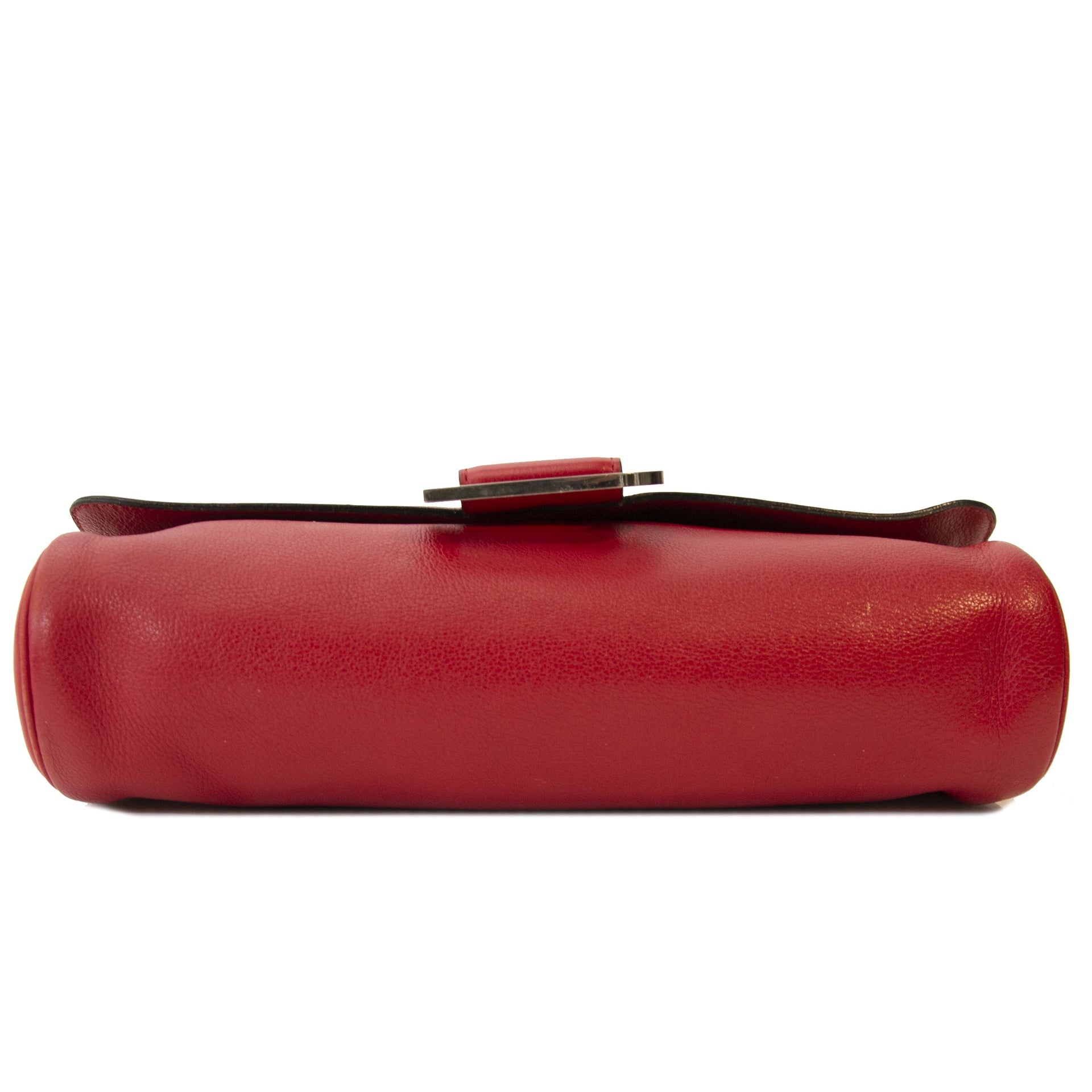 Authentieke tweedehands vintage Delvaux Passerelle Trotteur Red Crossbody Bag koop online webshop LabelLOV