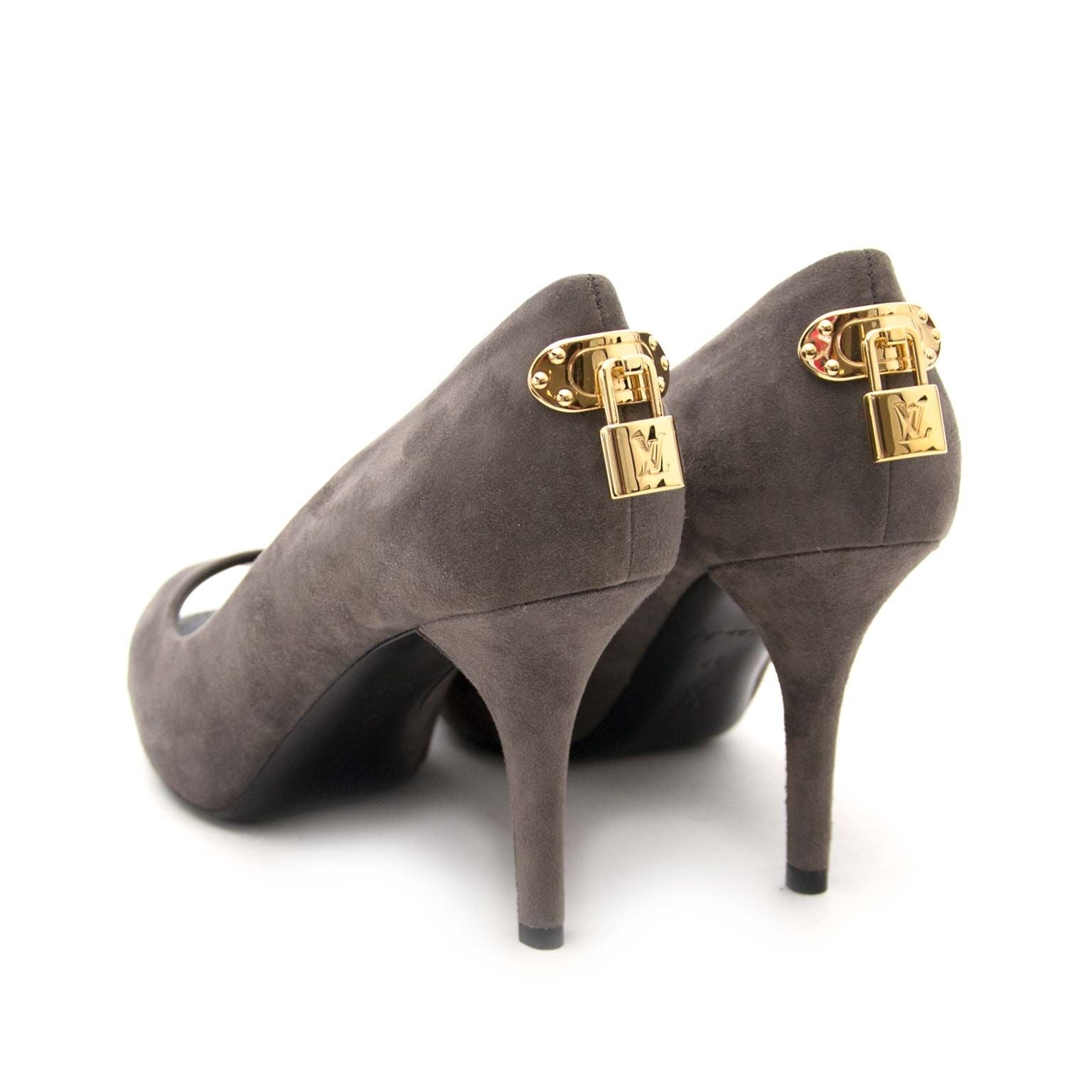 secondhand louis vuitton peep toe heels