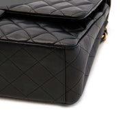 Bent u op zoek naar een authentieke Chanel Black Lambskin Leather Maxi Classic Flap Bag GHW?