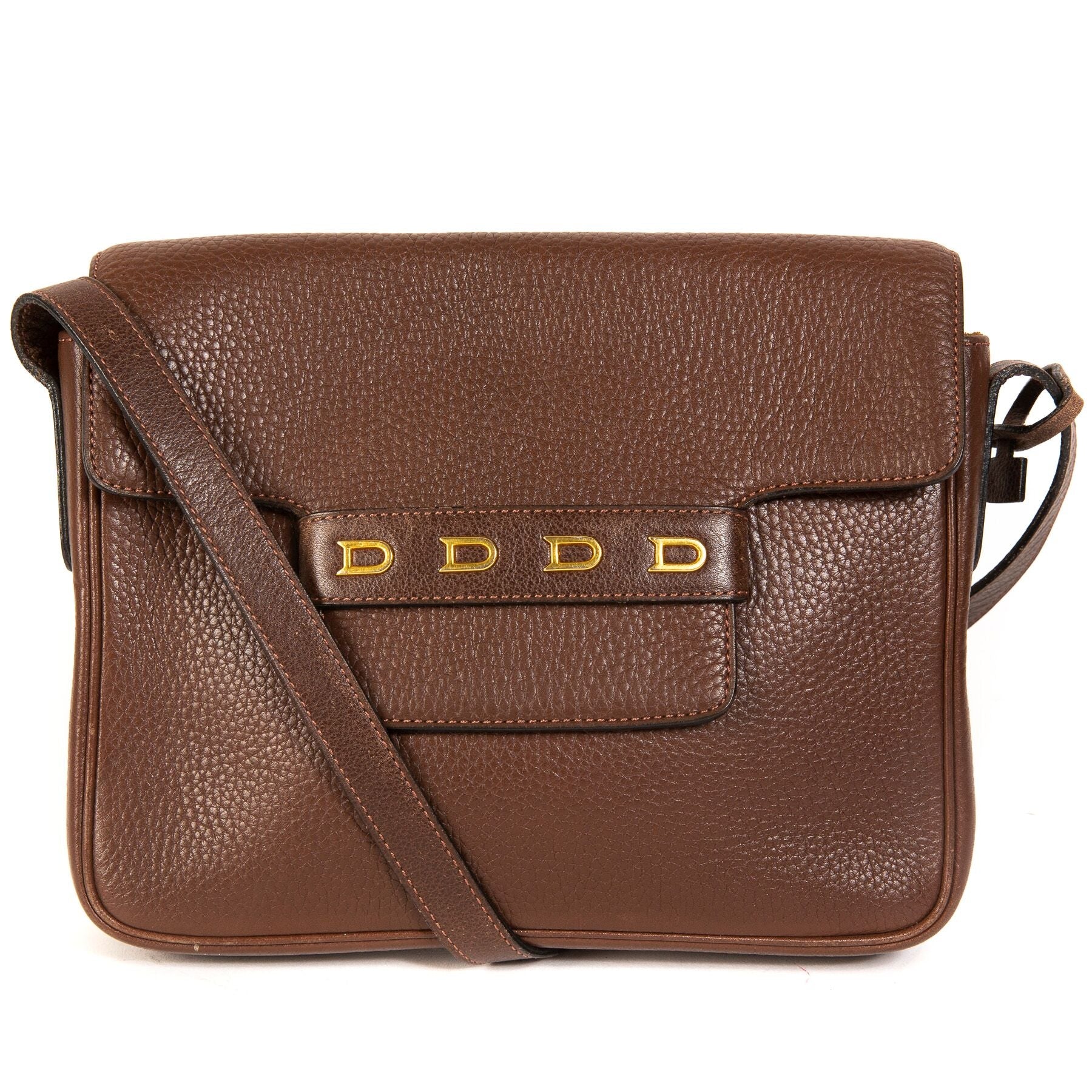Delvaux Brown D Cross Body Bag