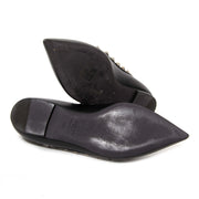koop Valentino Black Leather Rockstud Flats - Size 38,5 aan de beste prijs bij labellov