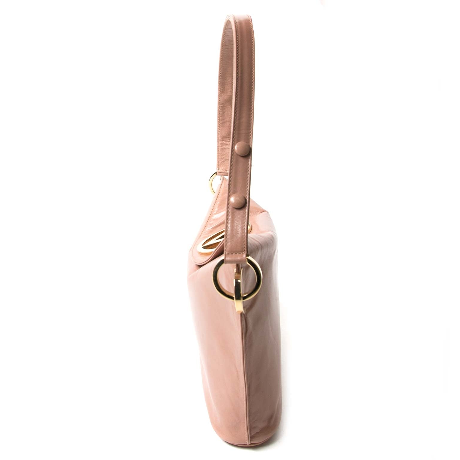 valentino blush logo flap bag now for sale at labellov vintage fashion webshop belgium