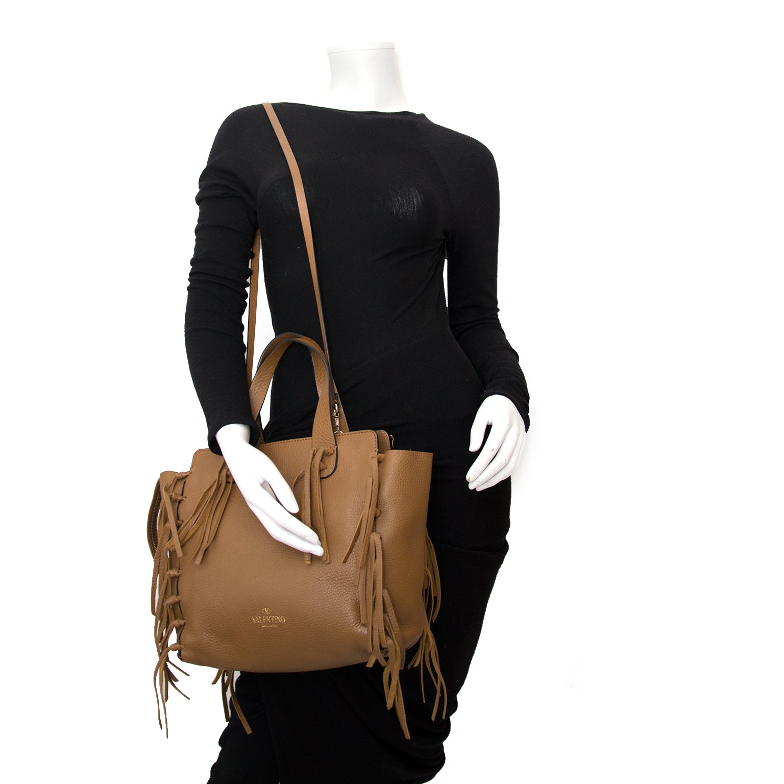Valentino C-Rockee Fringe Bag