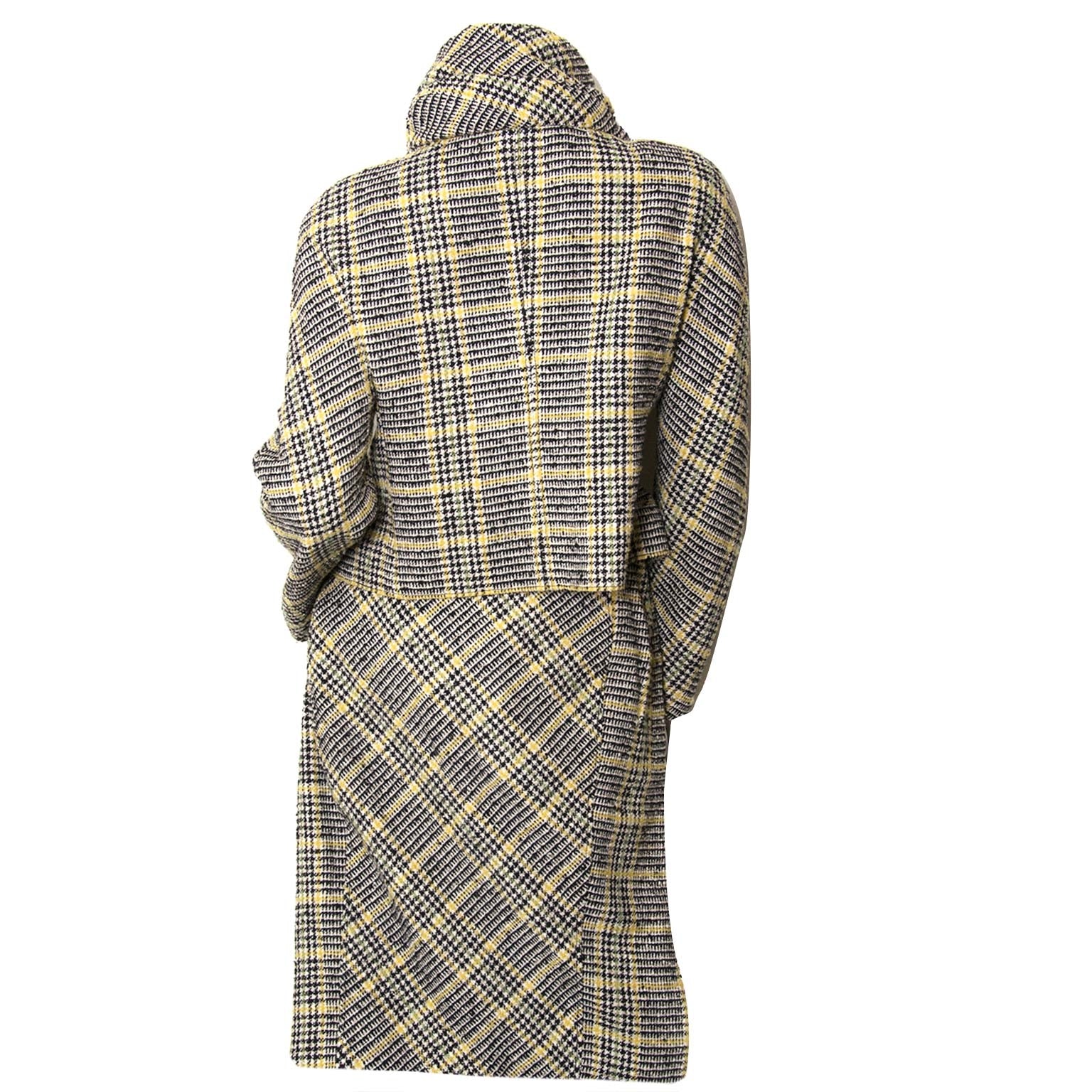 valentino checked skirt and blazer set now for sale at labellov vintage fashion webshop belgium