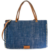 valentino blue denim rockstud tote now for sale at labellov vintage fashion webshop belgium