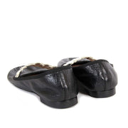 Red Valentino Black Flower Studded Ballerinas - Size 40 now for sale at labellov vintage fashion webshop belgium