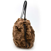 Buy your authentic Valentino Taupe Leather Floral Rosette Bag online