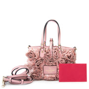 zoek jij veilig online aan de beste prijs Valentino Mini Pink Rosette Shoulder Bag