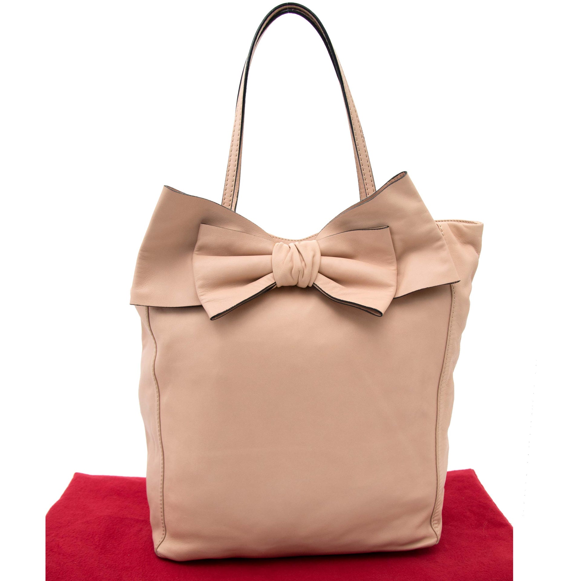Valentino Blush Roze Leren Strik Tote