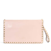 Valentino Pink Rockstud Clutch now for sale at labellov vintage fashion webshop belgium