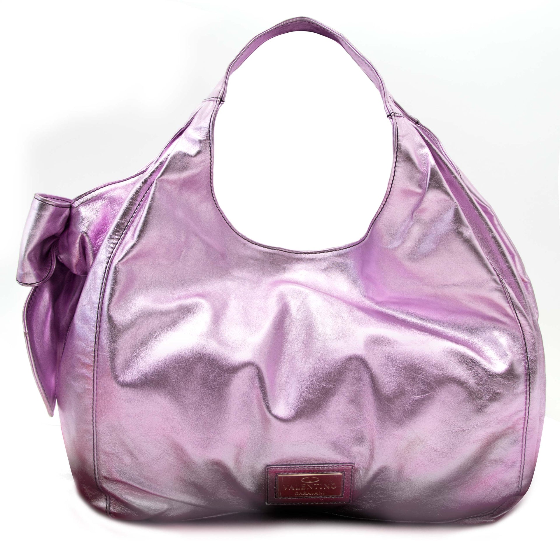 Are you looking for an authentic designer handbag such as Valentino Metallic Pink Nuage Bow Tote