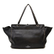 comme neuf 100% authentic sac a main Valentino Black Rockstud Trapeze Tote