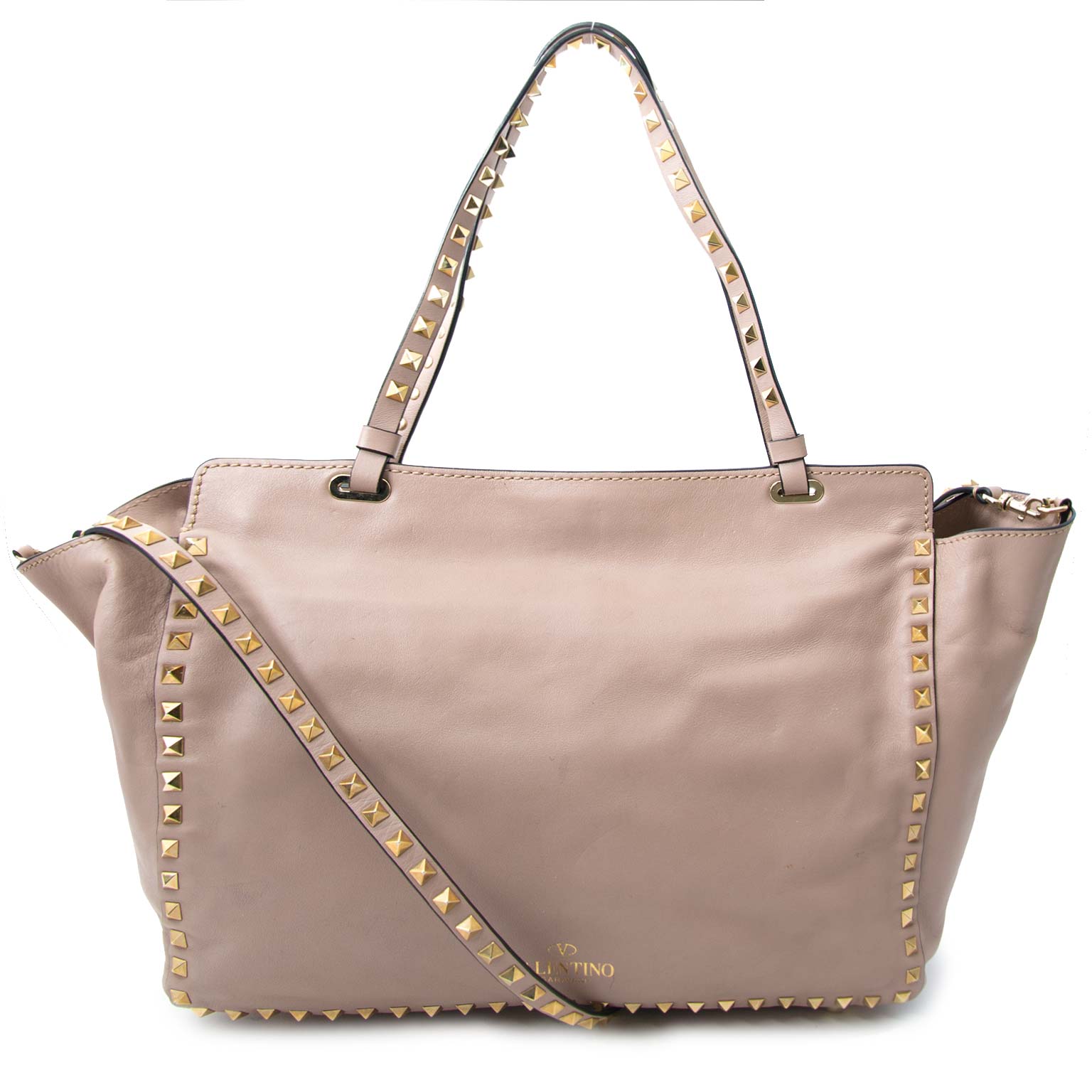acheter en linge pour le meilleur prix Valentino Rockstud Medium Blush Tote Bag