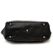 shop safe online secondhand Valentino Black Rockstud Trapeze Tote