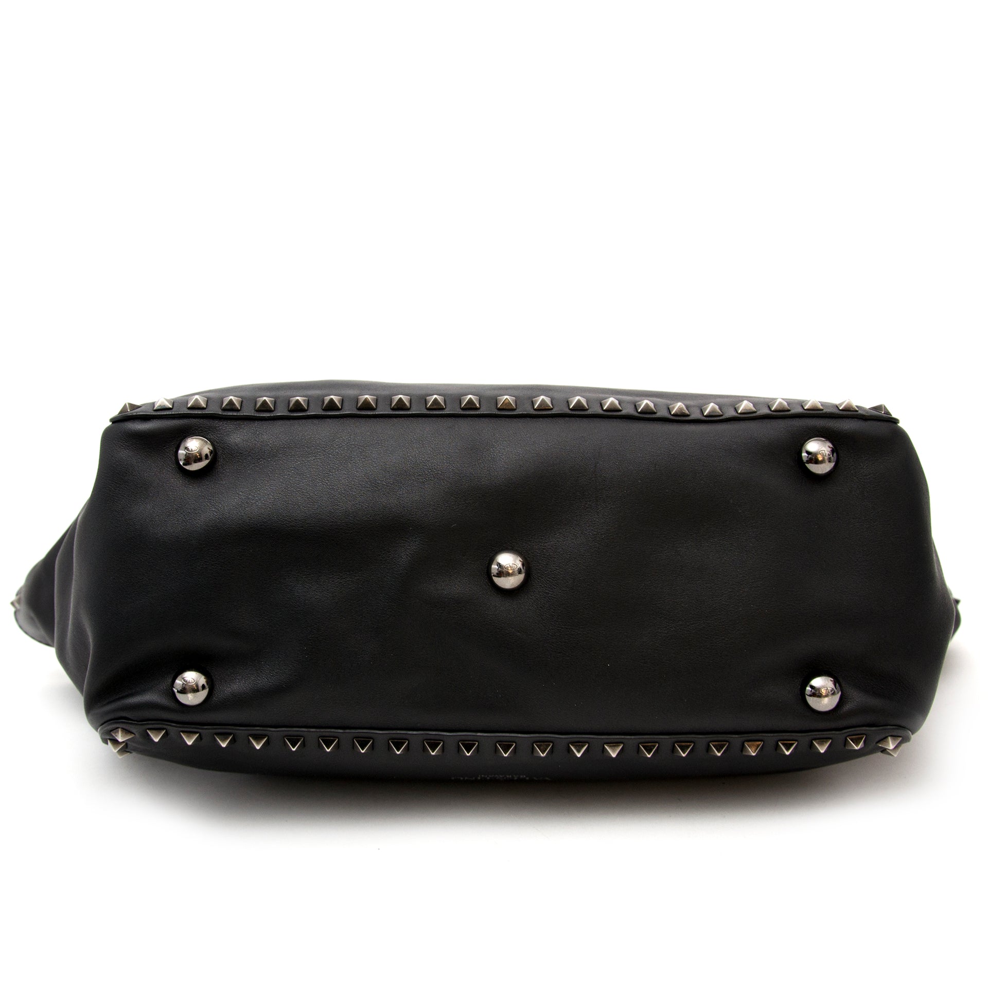 shop safe online secondhand Valentino Black Rockstud Trapeze Tote