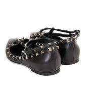 buy Valentino Black Rockstud Flats - Size 39,5 at labellov for the best price