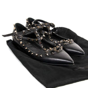 koop Valentino Black Rockstud Flats - Size 39,5 en betaal veilig online