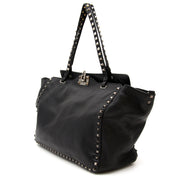shop your designer luxury bag secondhand at the best price Valentino Black Rockstud Trapeze Tote