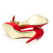 Acheter des chaussures Valentino Jewelry Couture Satin d'Orsay Pumps