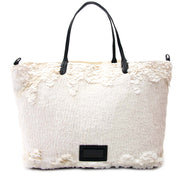 shop safe online secondemain Valentino Garavan Black Nappa Leather White Sequin Couture Tote Bag