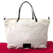 koop veilig online Valentino Garavan Black Nappa Leather White Sequin Couture Tote Bag