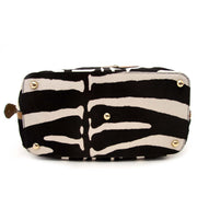Valentino Zebra Motive Pony Hair Leather Studded Bag secondhand luxury bags worldwide shipping
