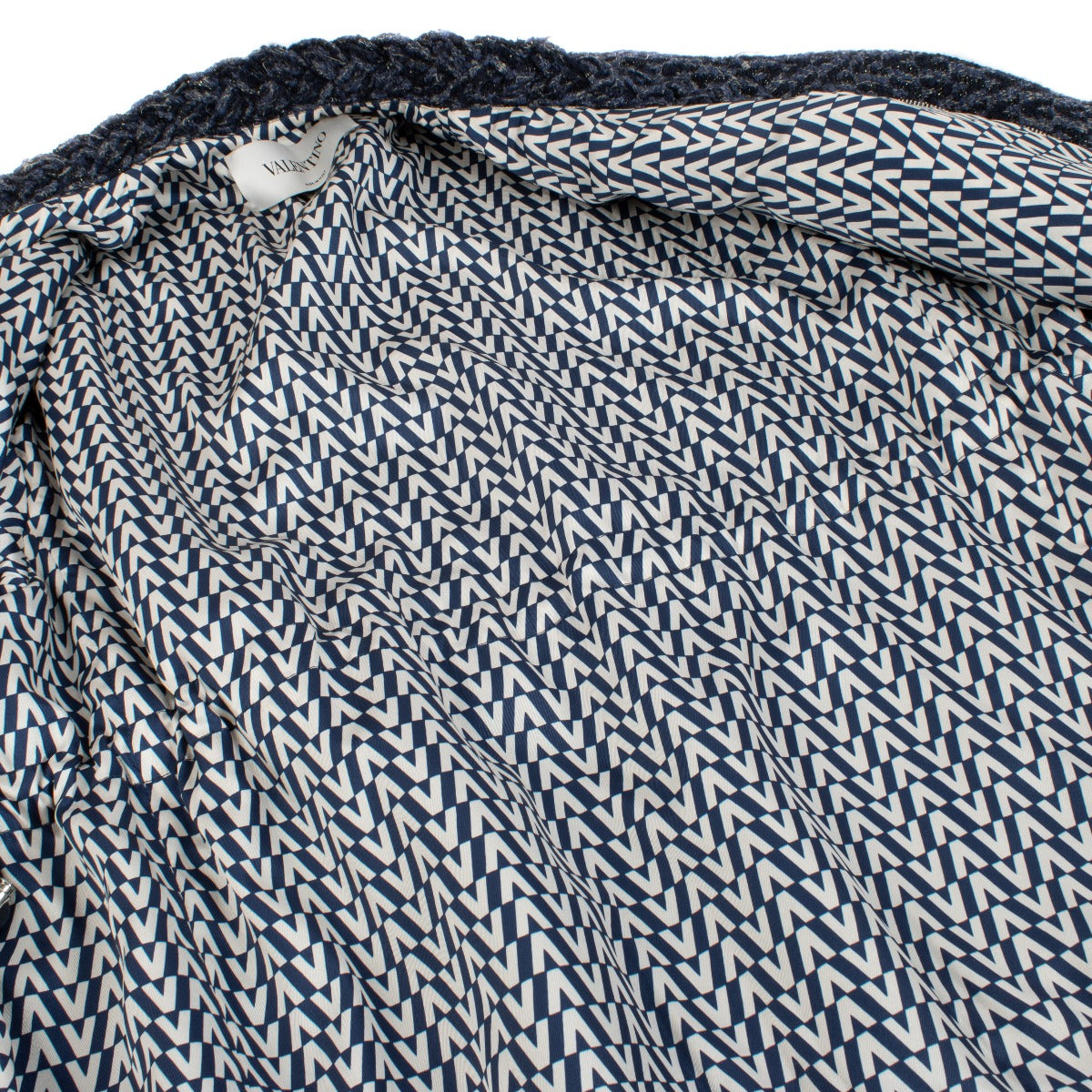 Veste cloutée Valentino Blue Tweed Roman - Taille IT40